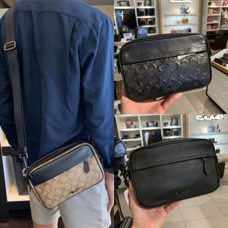 Men Camera Bag กระเป๋าสะพายข้าง กระเป๋าผู้ชาย กระเป๋ากล้อง หนังวัว หลายสี Y66CO7A8CH