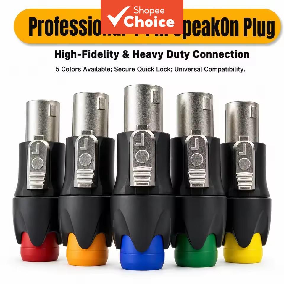 ขั้วต่อปลั๊กสายไฟลําโพงเครื่องเสียง 4 ขั้ว Speakon NL4FX สําหรับแอมป์ขยายเสียง