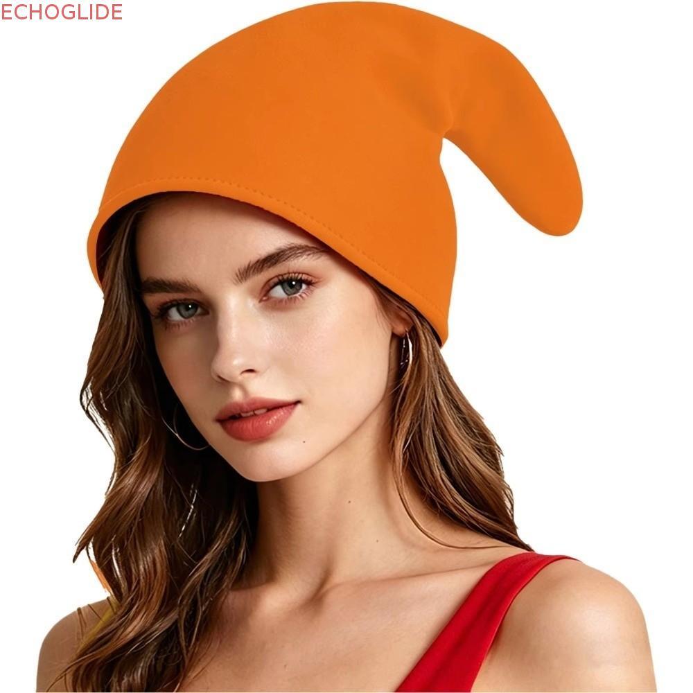 ECHOGLIDE Gnome หมวก, สีทึบนุ่ม Xmas Elf หมวก, แต่งตัวน้ําหนักเบา Dwarf Gnome ยาวชี้ Pixie Headwear 