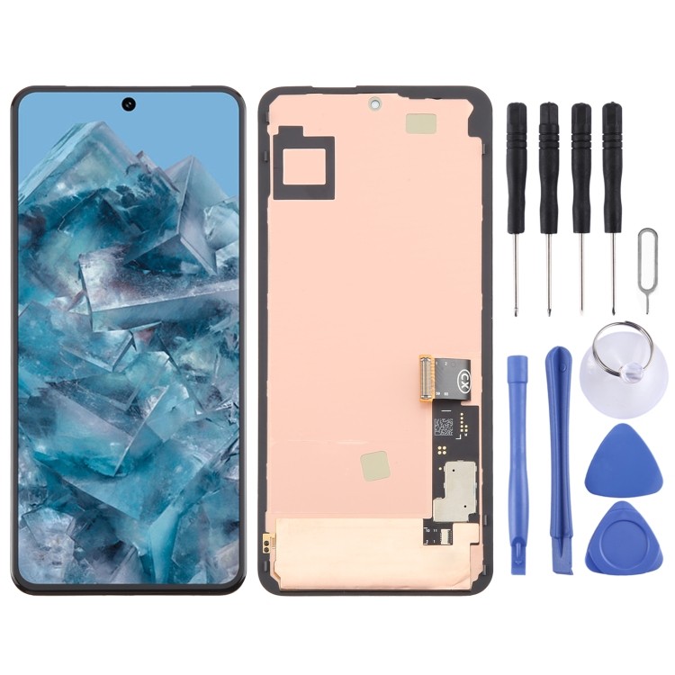 เตรียมจัดส่ง สําหรับ Google Pixel 8 Pro GC3VE G1MNW OLED หน้าจอ LCD Digitizer ประกอบเต็มพร้อมกรอบ