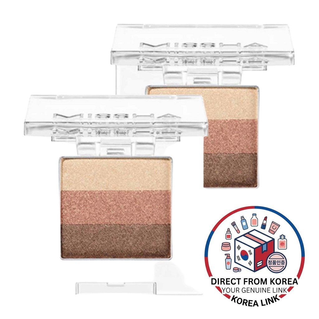 [missha] Triple Eyeshadow, 2g, Mocha Beige, ชุด 2 ชิ้น / พาเลทอายแชโดว์เกาหลี / Mocha Beige Trio by 