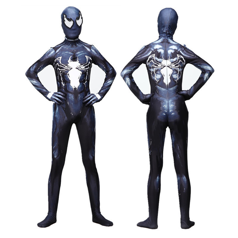 ฮาโลวีน Venom Spiderman ชุดบอดี้สูทเด็กผู้ใหญ่คอสเพลย์เครื่องแต่งกาย/Sjkq