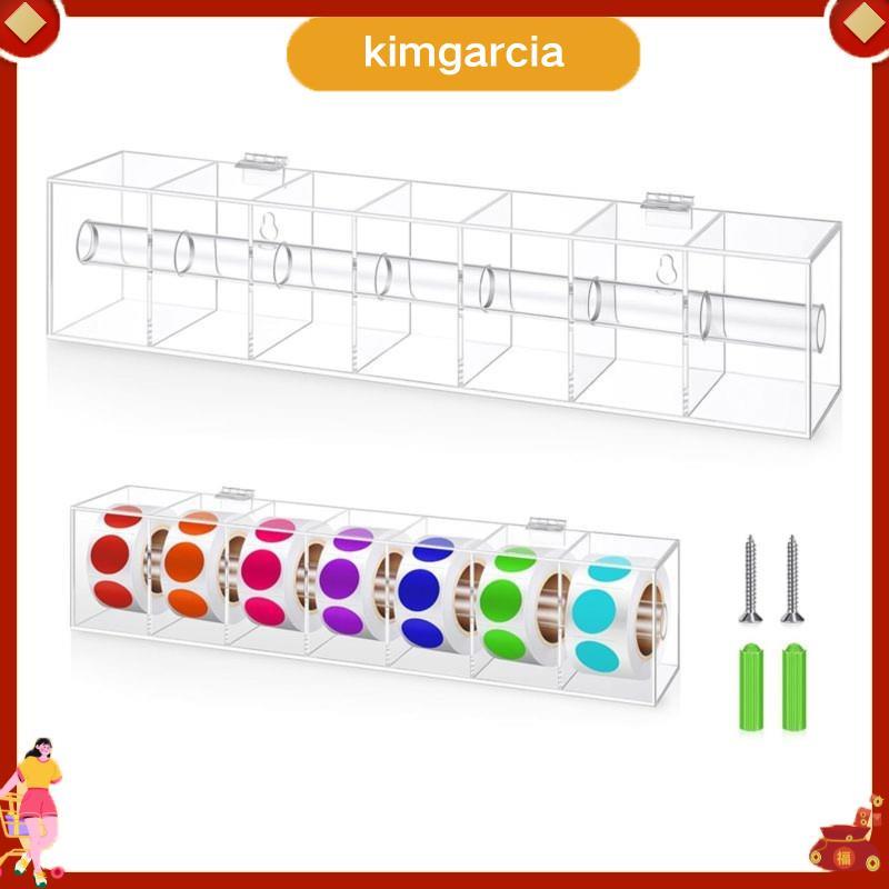 kimgarcia Covered Label Dispenser 2.17" Square Acrylic Sticker Roll Holder Day of the Week Sticker D