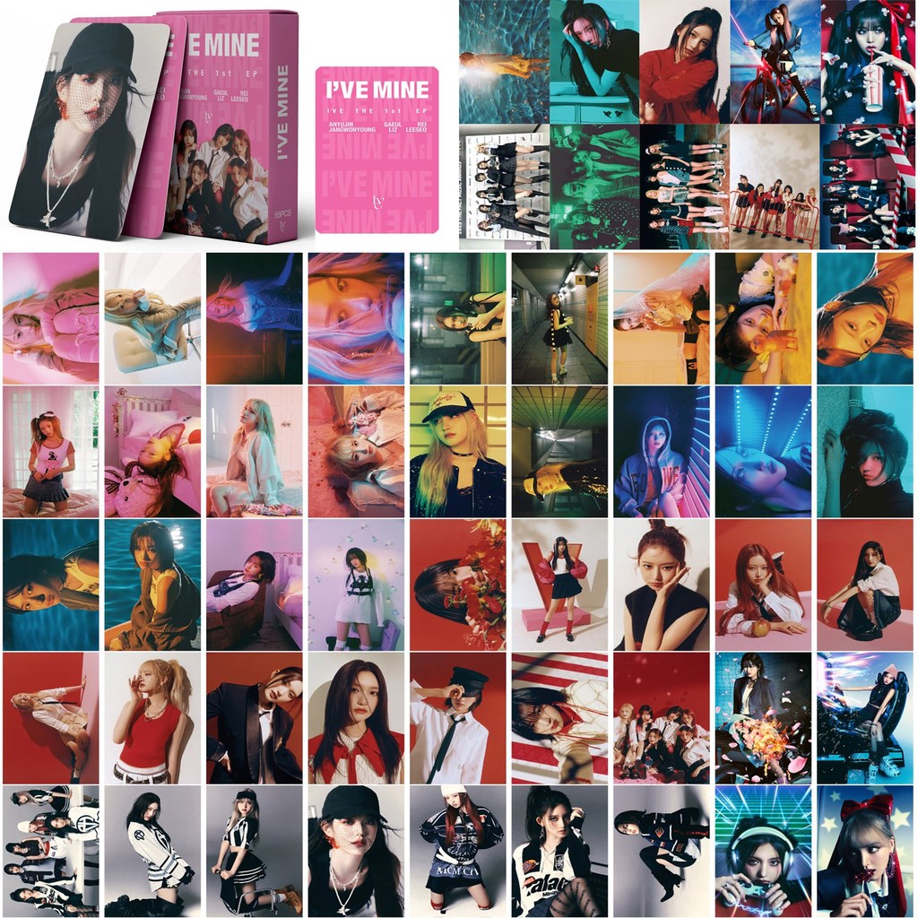 55 IVE Photocards IVE MINE การ์ด LOMO Zhang Yuan Yingan Youzhen REI โฮมเมดสินค้าการ์ด 9/9