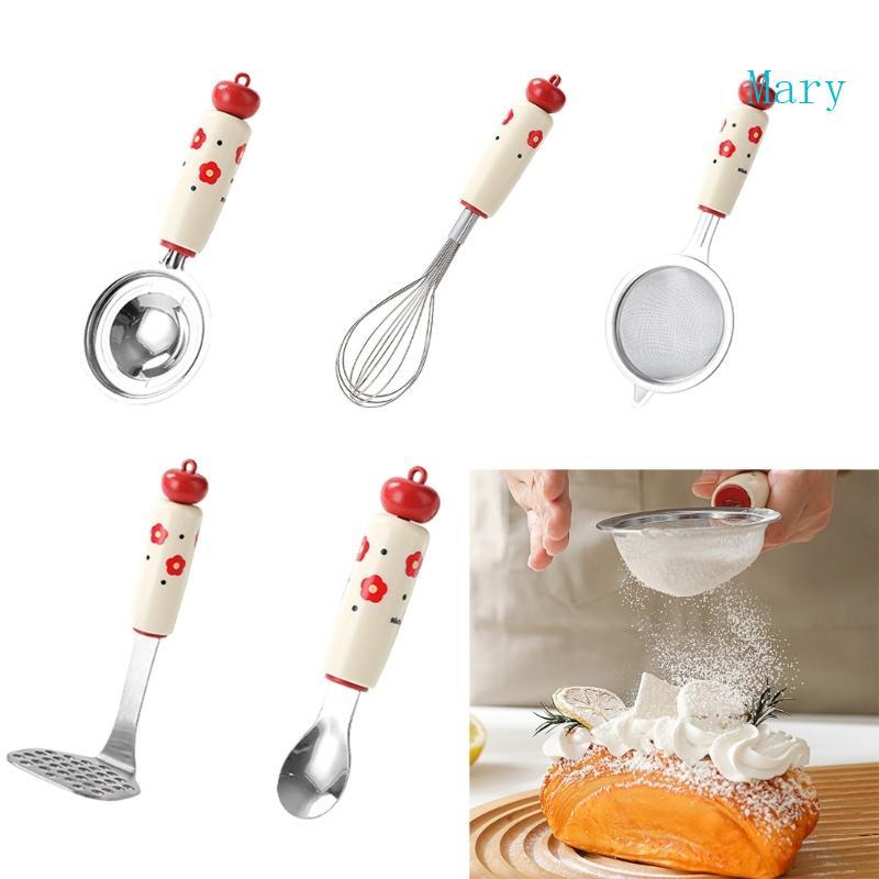 Mary Manual Eggs Whisk Spoon Mud Compacters Eggs Separator Kitchen Cooking Gadgets
