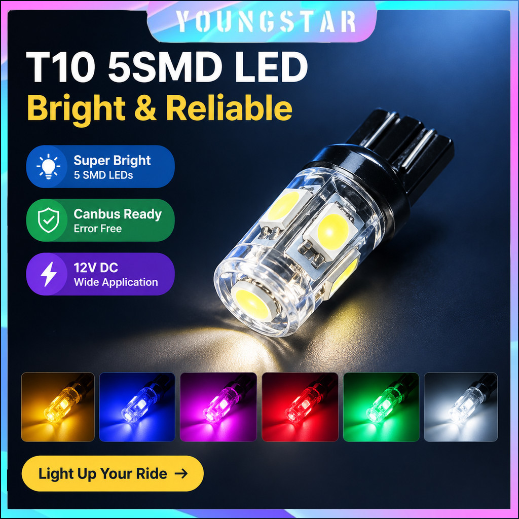 YSAT 2 ชิ้น T10 5SMD Canbus หลอดไฟ LED – Super Bright 194 168 รถด้านข้าง, ไฟสวน, ป้ายทะเบียน, ไฟอ่าน