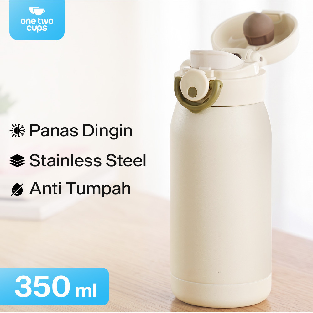TERMOS One Two Cups Stainless Steel Thermos Tumbler Drinking Bottle - QC350