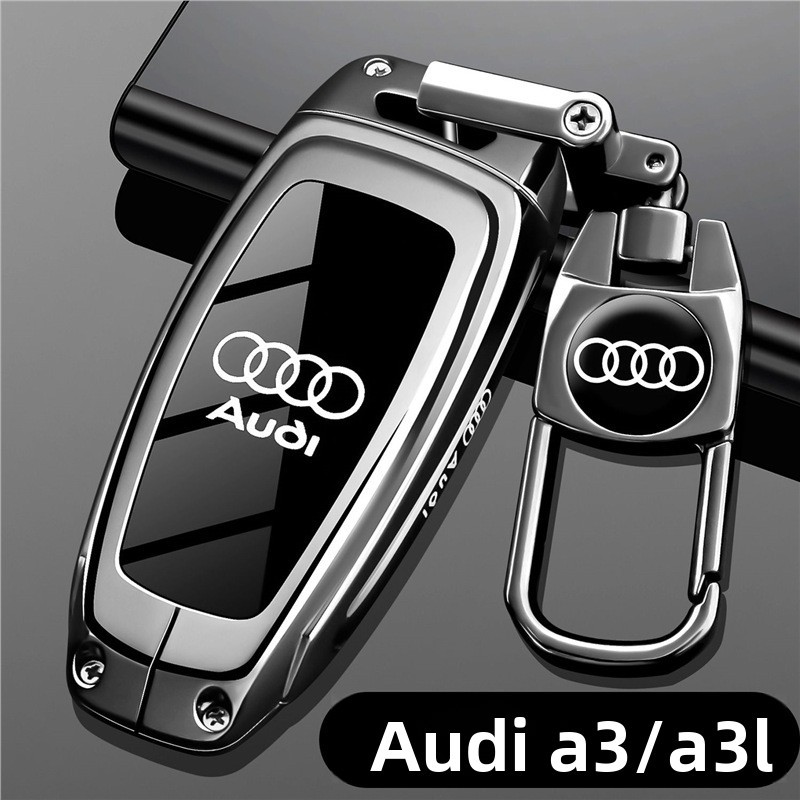 รถ Remote Key สําหรับ Audi A6L2023 A3L/Q4etron/Q7 A7 A8 Q8 Q6 Gold Edge Design Protector Fob รถอุปกร