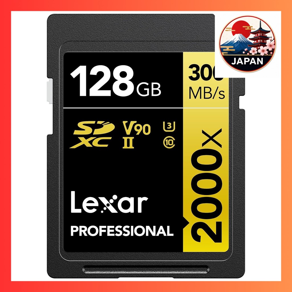 [Directly from Japan]Lexar Profes. 2000x SDHCSDXC UHS-II U3 128GB, LSD2000128G-BNNNG【Prime Japan】