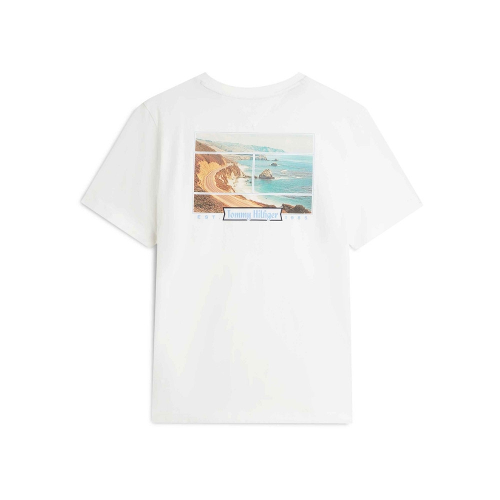 Tommy Hilfiger เสื้อยืด ผู้ชาย รุ่น MW0MW41465 YBL - สีขาว ทรง Regular — صورة 3