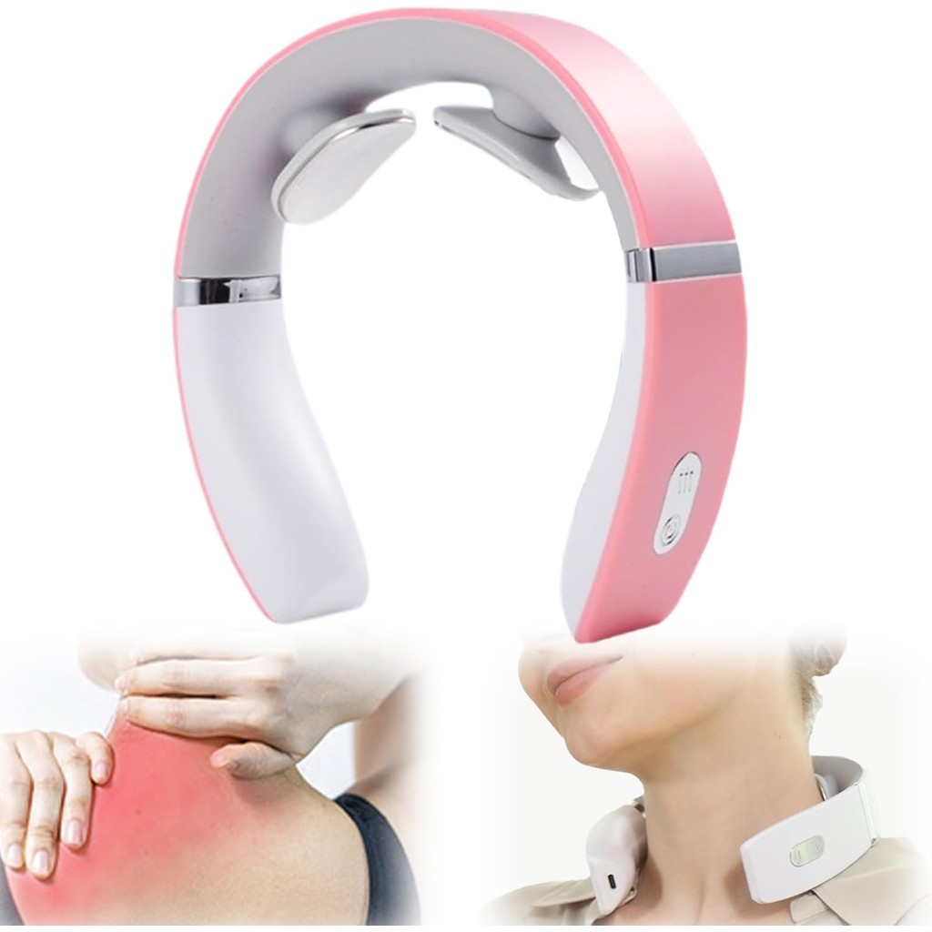 4-Head Electric Massagers Set, Vagus Nerve Stimulator Neck, 6 Modes & 16 Levels, Ergonomic Design, P