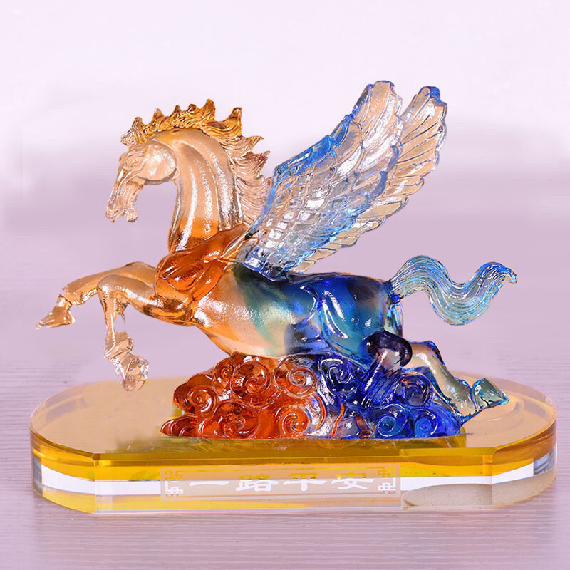 SGHot Glitter Dewax Fire Hyundai Pegasus รถ 12 Zodiac Horse เครื่องประดับห้องจัดงานแต่งงานตกแต่งน้อง