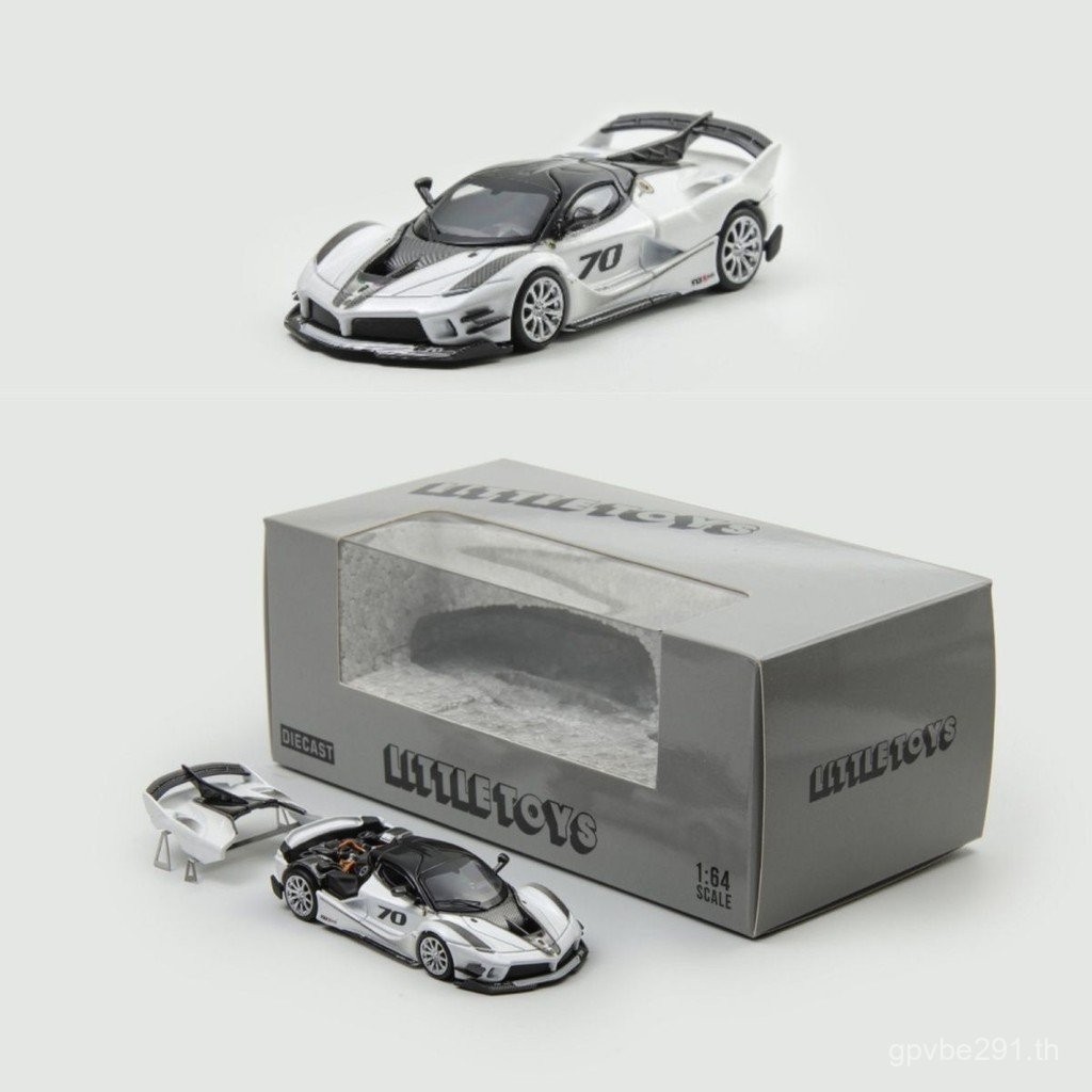 Litte Toy 1: 64 Ferrari FXXK EVO Supercar ฝาครอบด้านหลังสามารถเปิดโมเดลรถโลหะผสม
