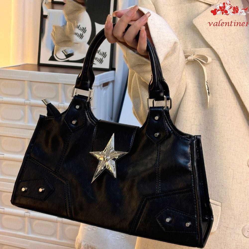 VALENTINE1 Gothic Star Crossbody Bag, Retro Style Fashion Design Locomotive Style Underarm Bag, Spac