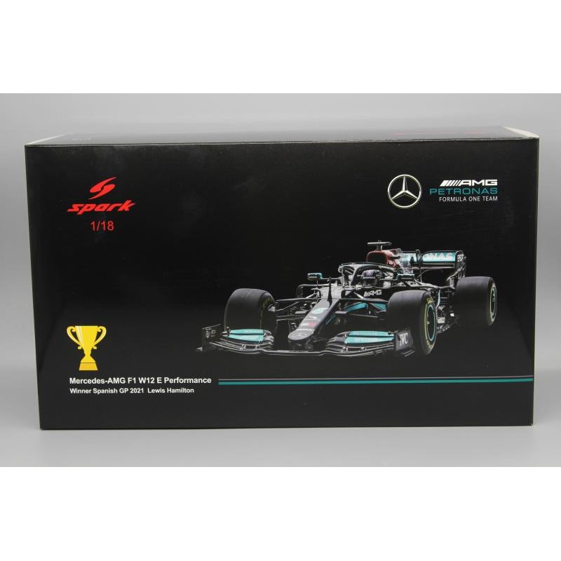 F1 Formula One Model Spark 1: 18 Mercedes-Benz Lewis Hamilton 2021 สเปน W12