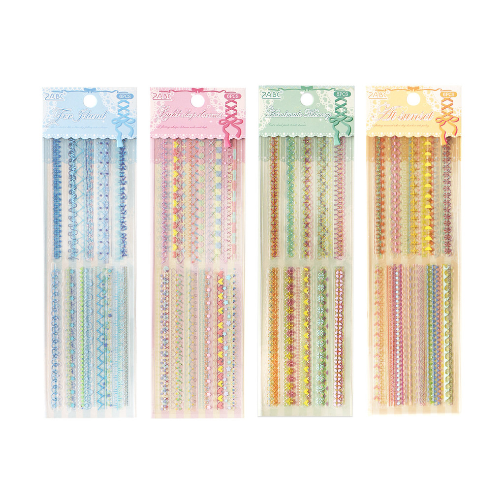 Journamm 6 แผ่นสติกเกอร์ลูกไม้โปร่งใสสําหรับ Scrapbooking Junk Journal การ์ดทํา Collage ไดอารี่ Planner Notebook Letter อัลบั้มภาพ Craft โครงการตกแต่ง - รูปที่ 3