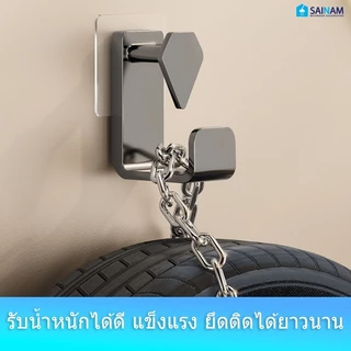ร้านไทย SAINAM❌ไม่เจาะผนัง #ที่แขวนอเนกประสงค์ ที่แขวนกะละมัง ที่แขวนเขียง ที่แขวนตะกร้า ทำจาก ABS คุณภาพดี ใช้ได้ยาวนาน