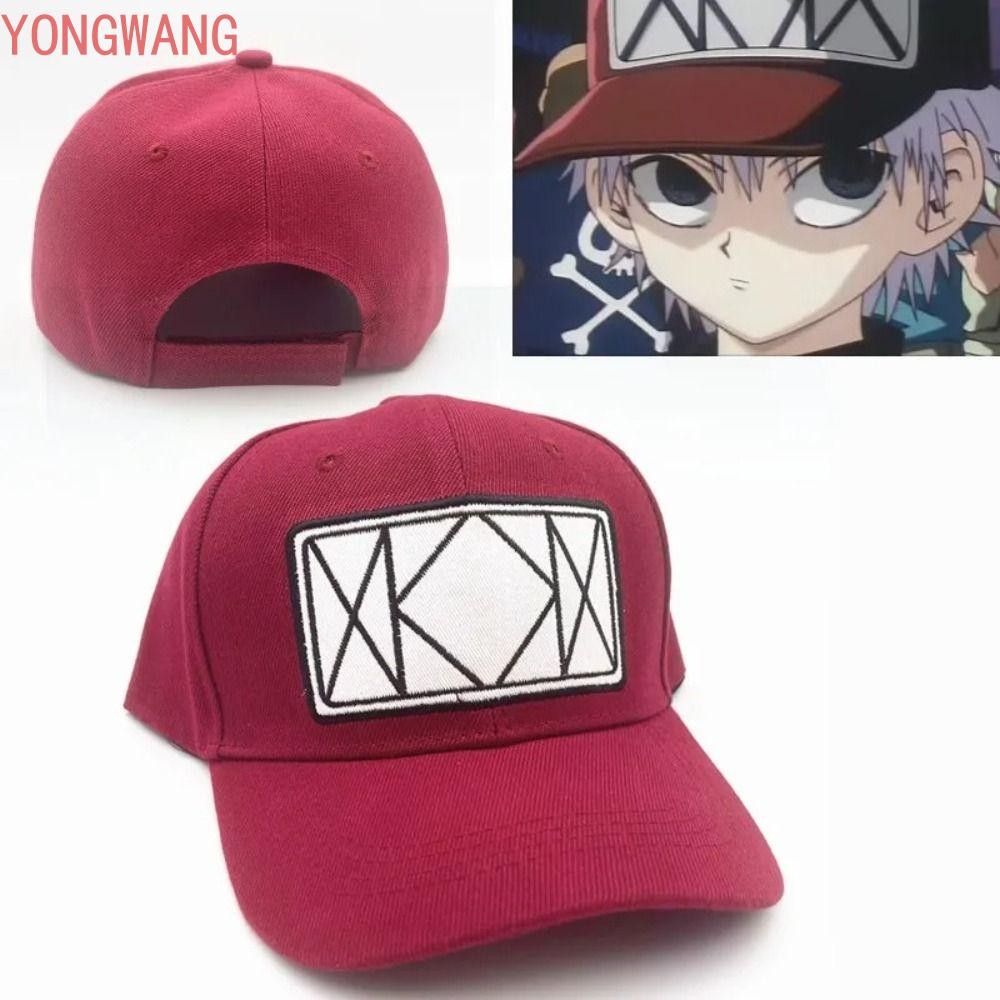 YONGWANG66ZX Hunter X Hunter หมวก, อะนิเมะเย็บปักถักร้อย Killua Zoldyck หมวก, หมวกกีฬาคอสเพลย์ Casua