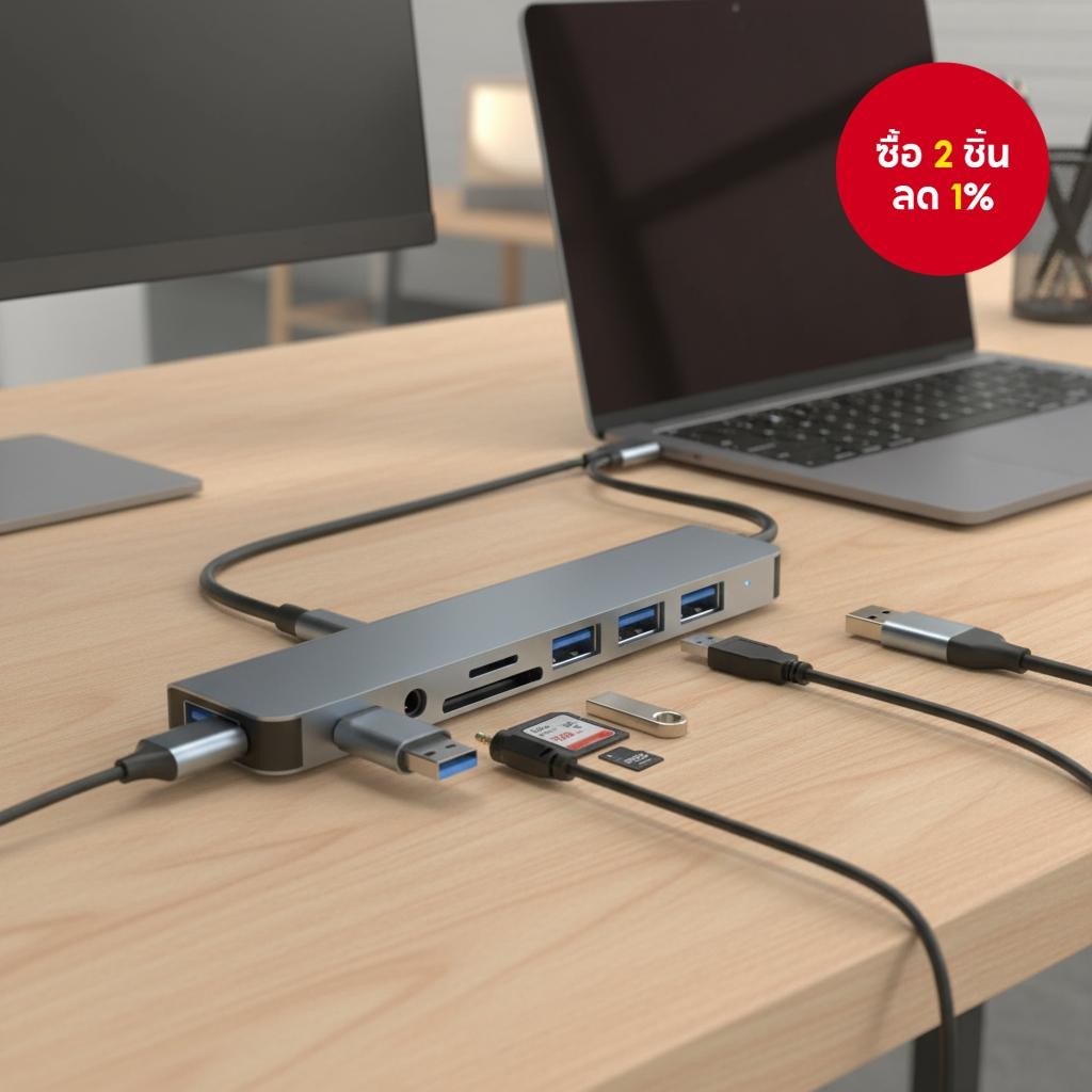 เครื่องอ่านการ์ด USB Type C 8in1 7in1 SD TF 3.5MM PD HUB อะแดปเตอร์ OTG สําหรับ PC แล็ปท็อป