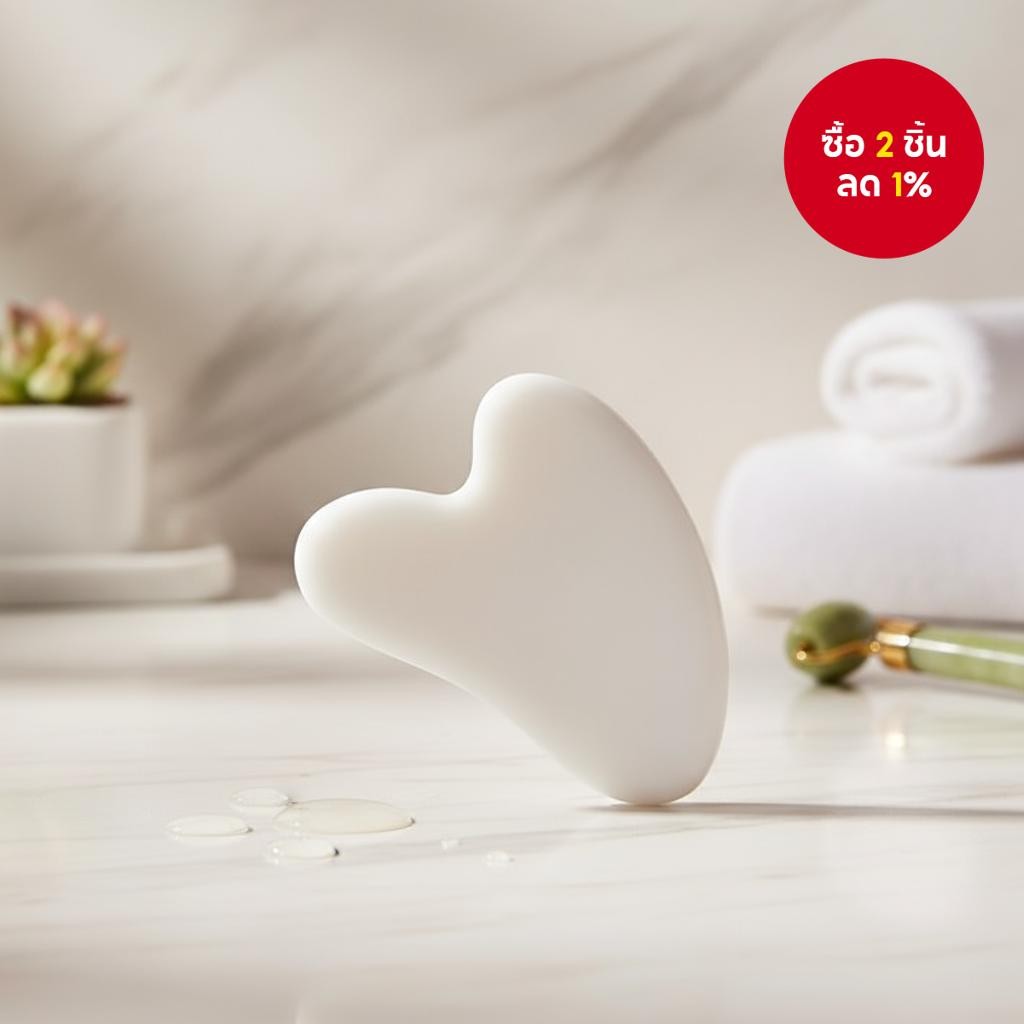 เครื่องมือนวด GuaSha ขนาด 3x2.2 นิ้ว สําหรับยกกระชับใบหน้าและร่องแก้ม