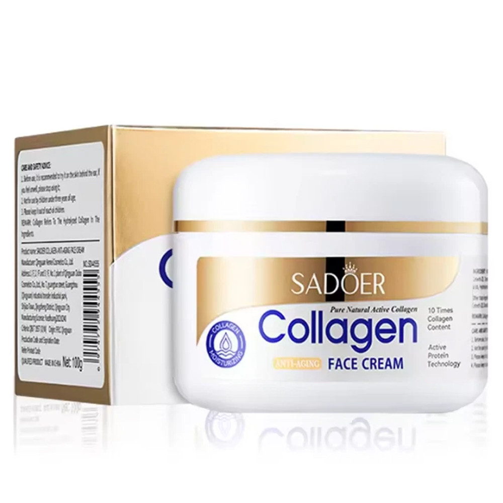 SADOER Collagen Cream 100g ครีมบํารุงผิวหน้าต่อต้านริ้วรอยให้ความชุ่มชื้นและบํารุงสําหรับผิวเรียบเนี