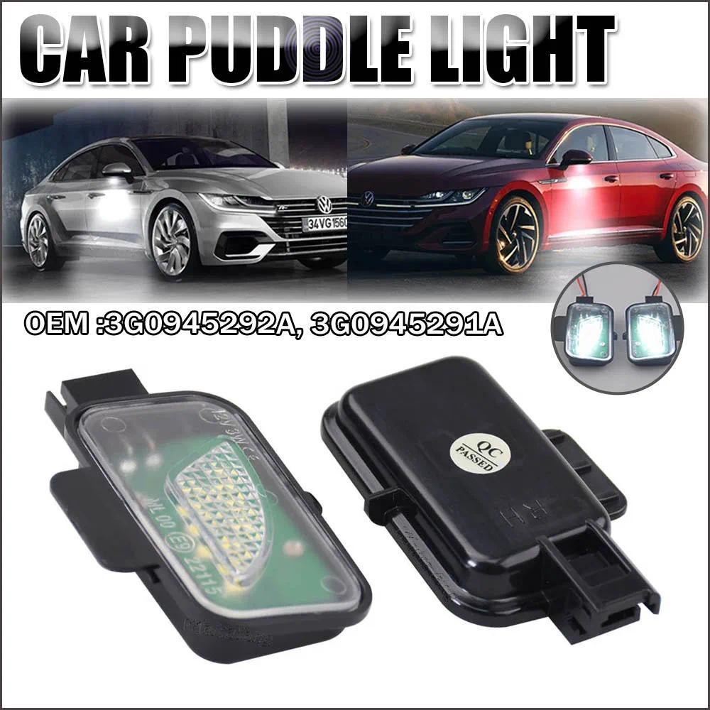 2 ชิ้น 6000 พันสีขาว LED ภายใต้กระจกมองข้างโคมไฟ Puddle สําหรับ Volkswagen VW Passat B8 3G2 Variant 