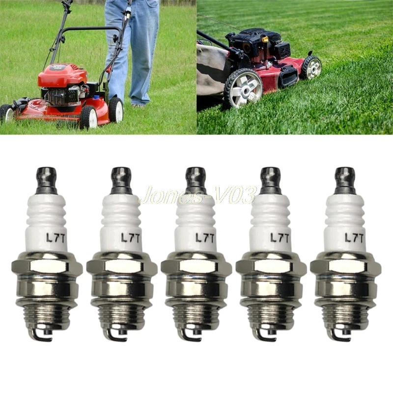 5 ชิ้น Spark Plug Fit สําหรับ L7T BM6A BPMR7A RCJ6Y RCJ7Y WSR5F 33cc-49cc Trimmer Blower เปลี่ยนอุปก