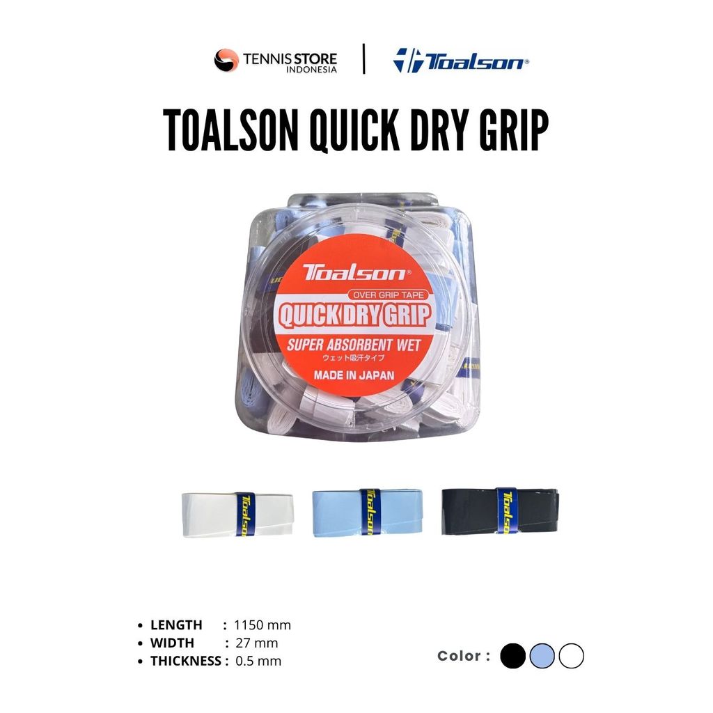 Toulson Quick Dry Grip Tennis Grip / QuickDry Grip Badminton / Tennis / Padel Original