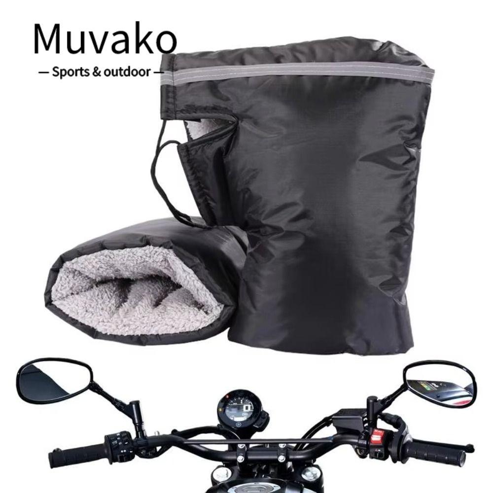 ที่ปิดหูติดแฮนด์รถจักรยานยนต์ มีตุ๊กตาซับมือและถุงมือกันฝนให้ความอบอุ่น