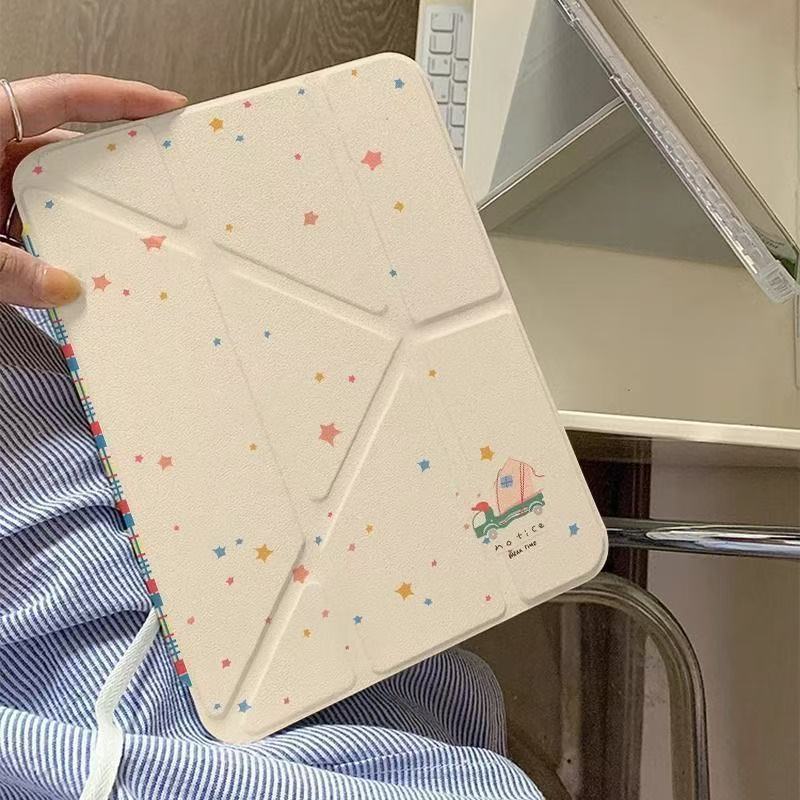 ญี่ปุ่นเกาหลี Star iPad pro2024 แท็บเล็ตป้องกันกรณี air4/5 น่ารัก mini6/7 น่ารัก air7 กันกระแทก 11 น