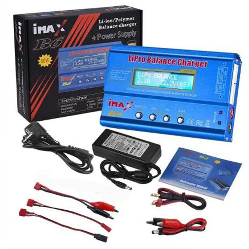 IMAX B6 b6ac 80W Charger Lipo NiMh Li-Ion Ni-Cd Digital RC B6 Lipro Balance Charger Discharger + 12V