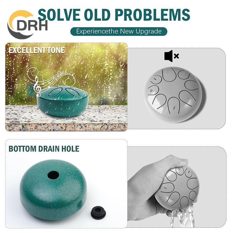 Newwellknownepic Rain Drum Rain Drum สําหรับนอกเมื่อฝนตก Rains Rain Drum For Outside Garden Chakra D