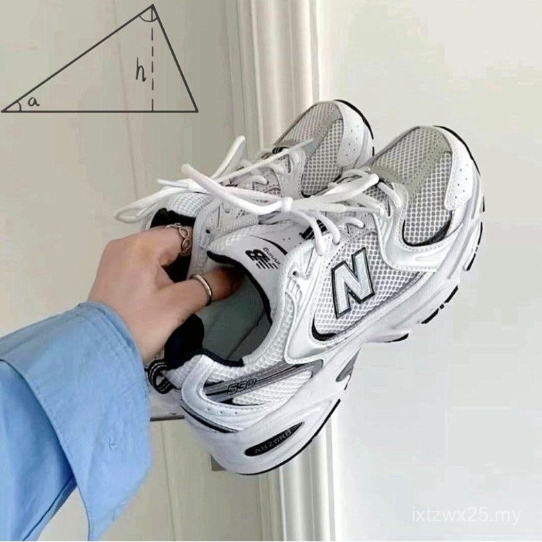 NEW BALANCE สิทธิพิเศษคุณภาพสมดุลใหม่ 530 NB MR530 ฤดูใบไม้ผลิใหม่สไตล์ชานมเงิน Retro รองเท้าผ้าใบ N