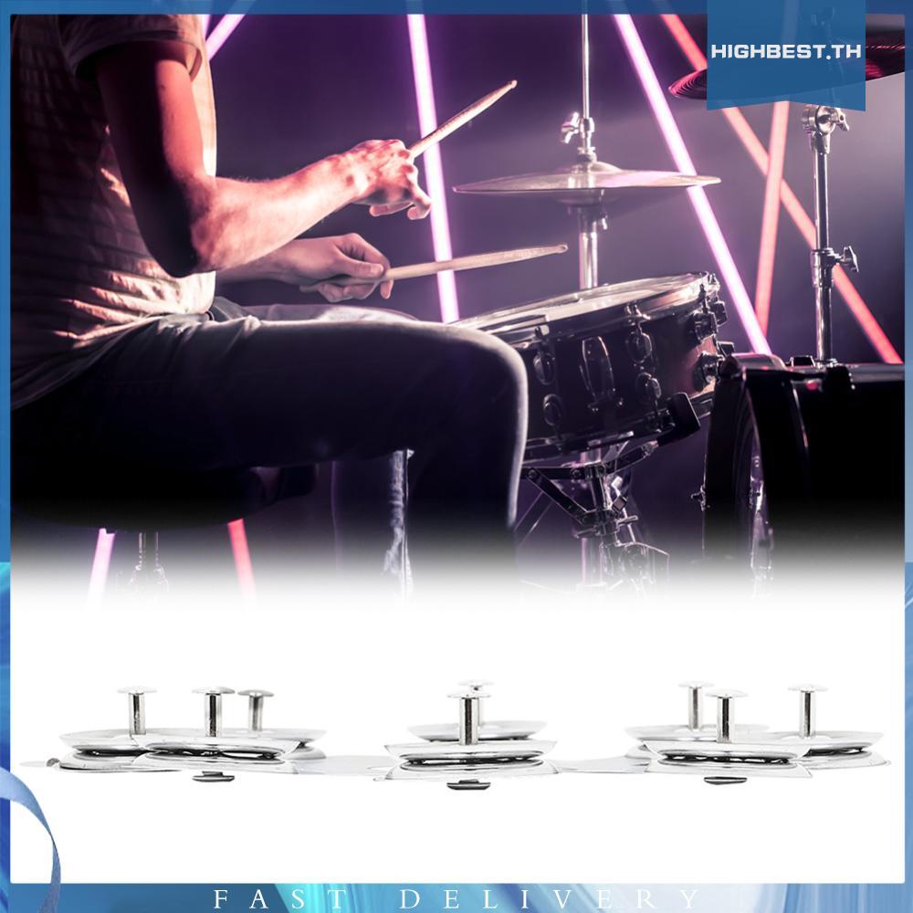 [Highbest.th] Cymbal Ring Bell Wear Resist Silicone Tambourine Rings Stainless Steel Cymbal Hi-Hat B