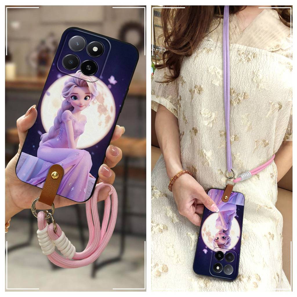 การ์ตูนทนทานเคสโทรศัพท์สําหรับ Honor X5b/X5b Plus/Play9A 4G Crossbody ซิลิโคนกันน้ําออกแบบแฟชั่น Lan