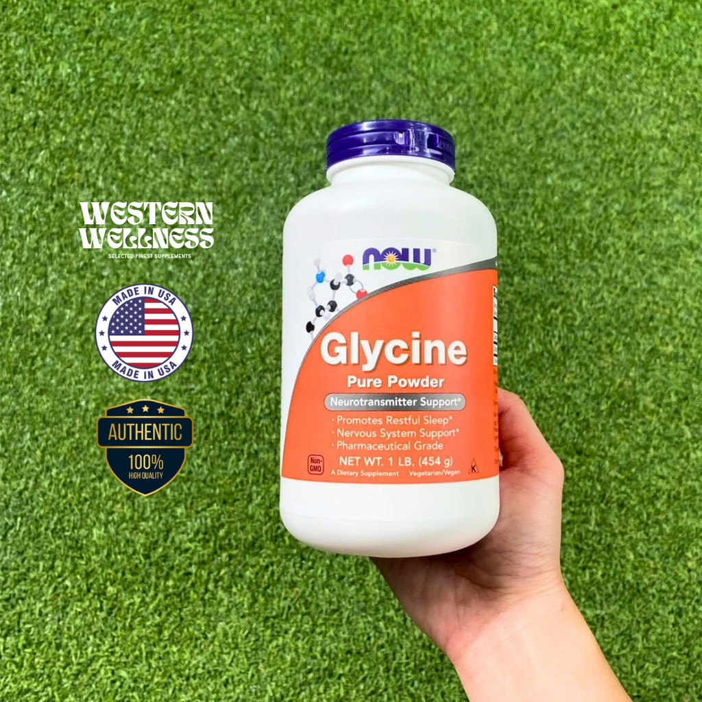 Glycine Pure Powder (454 g) - NOW Foods ไกลซีน ชนิดผง