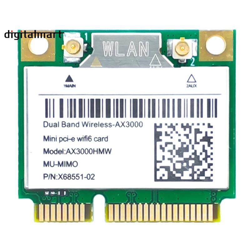 การ์ดเครือข่าย PCB AX200 AX3000HMW Mini PCI-E 6 อะแดปเตอร์ไร้สาย 2.4G/5G 5.1 802.11AX สําหรับ Win10