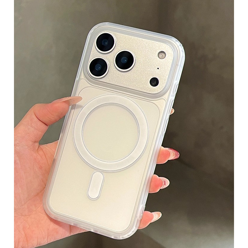 Huiwanju Minimalist สีทึบแม่เหล็กดูดเหมาะสําหรับ iPhone17promax เคสโทรศัพท์มือถือ ip16 เคสใหม่ 15 ความรู้สึกผิวเคลือบ 17pro ป้องกันการตก 16pro เคสป้องกัน
