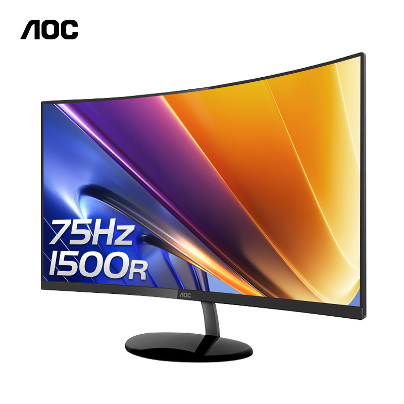 AOC27 นิ้ว C27N2H/BS โค้งจอคอมพิวเตอร์เกมสํานักงาน 75HZ หน้าจอเดสก์ท็อป Guanjie แขวนผนัง