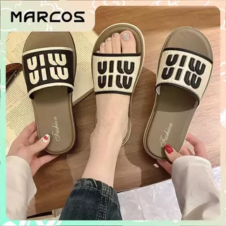 MARCOS รองเท้าแตะ สำหรับผู้หญิง ส่งตรงจากกรุงเทพ รองเท้าแตะส้นแบน พื้นหนา ระบายอากาศได้ดี ใส่สบาย ไม่ลื่น สำหรับผู้ห#07