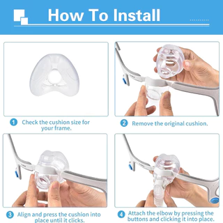 CPAP หน้ากากจมูกซิลิโคน Ventilator อุปกรณ์เสริมสําหรับ AirFit N20 เปลี่ยนเบาะ Sleep Breathing Mask