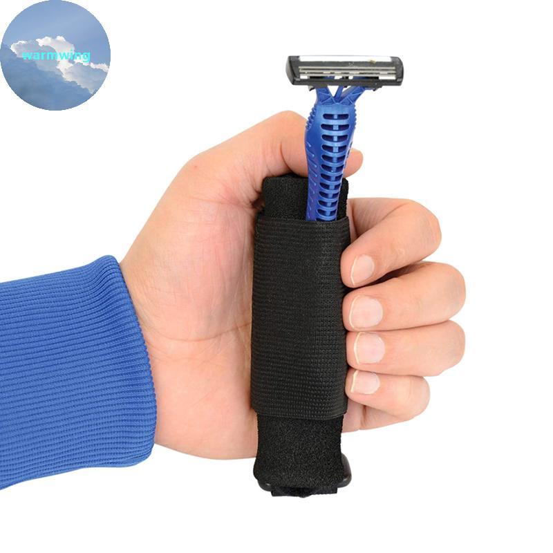 Warmwing Aid Utensil Cuff Holder Strap Elastic Eating Assistance Cuff Spools Forks Fixing Nylon Band