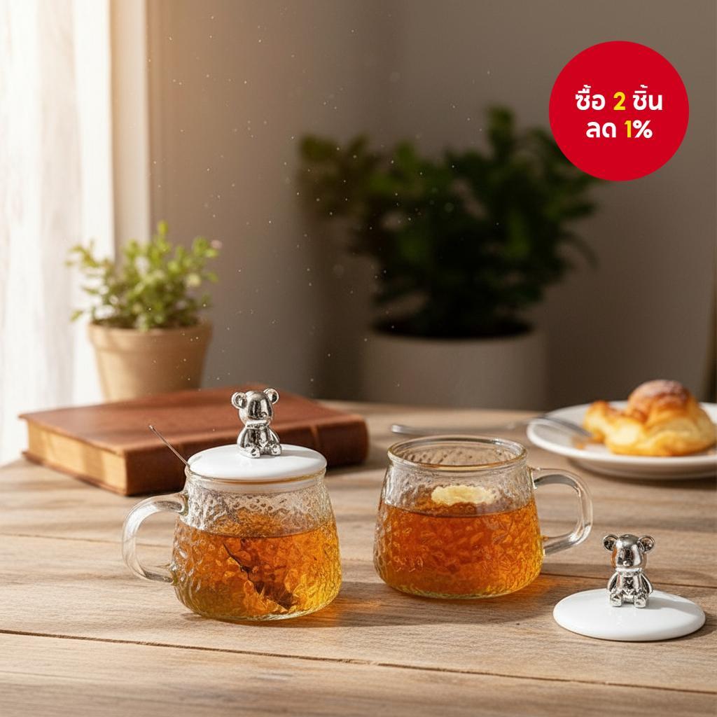 แก้วมัคทนความร้อนลายการ์ตูน – Winter Ulife พร้อมฝาและช้อน