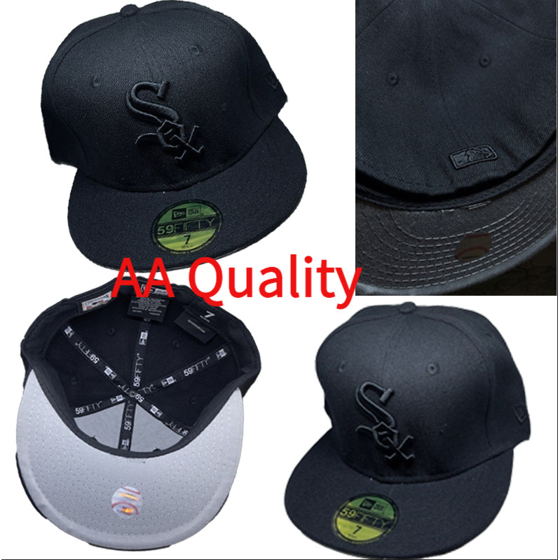 AA Quality 9FIFTY Newera Chicago White Sox CWS Super Black Snapback Cap