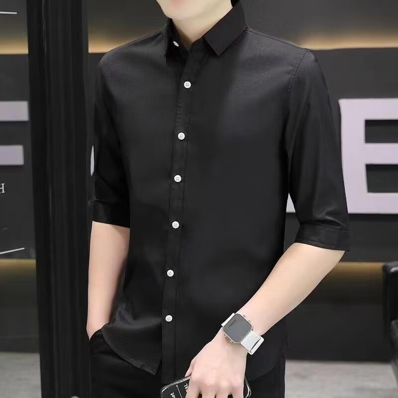 เสื้อเชิ้ตแขนสาม QuartereERSHENSHI เหมาะสำหรับลุคลำลองของผู้ชาย — صورة 5