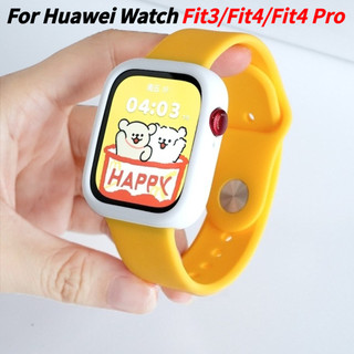 เคสซิลิโคนเหลวแบบนุ่มสําหรับ Huawei Watch Fit4 Fit4Pro Fit3, Skin Friendly สบายแถบทดแทนที่ทนทาน