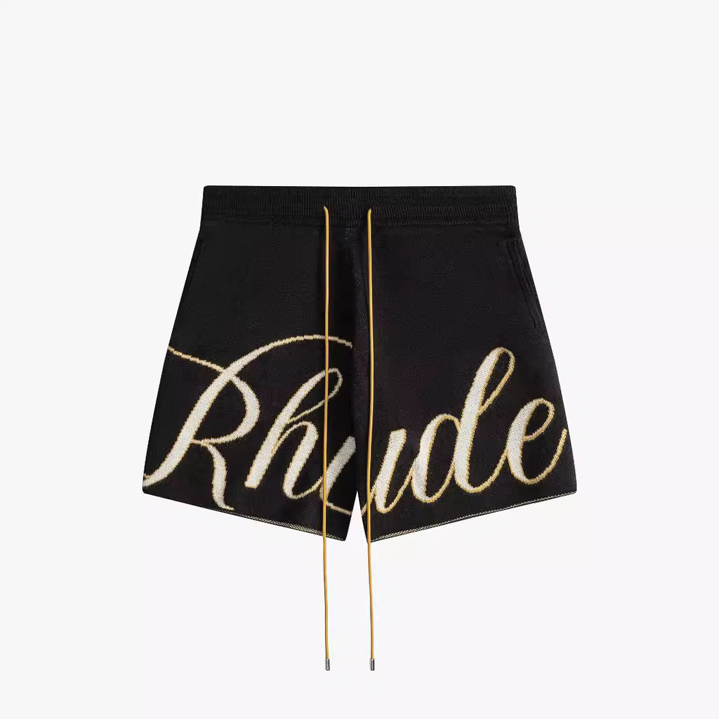 FSDC RHUDE Limited Edition Letter logo Jacquard Yarn Drawstring Shorts