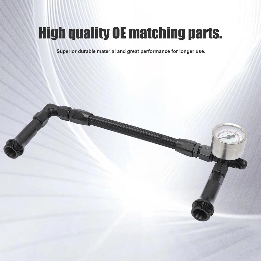 Braided AN6 Dual Feed Carb Fuel Line ปั๊มคู่สําหรับ Holley 4150 คาร์บูเรเตอร์พร้อมเครื่องวัดความดันส