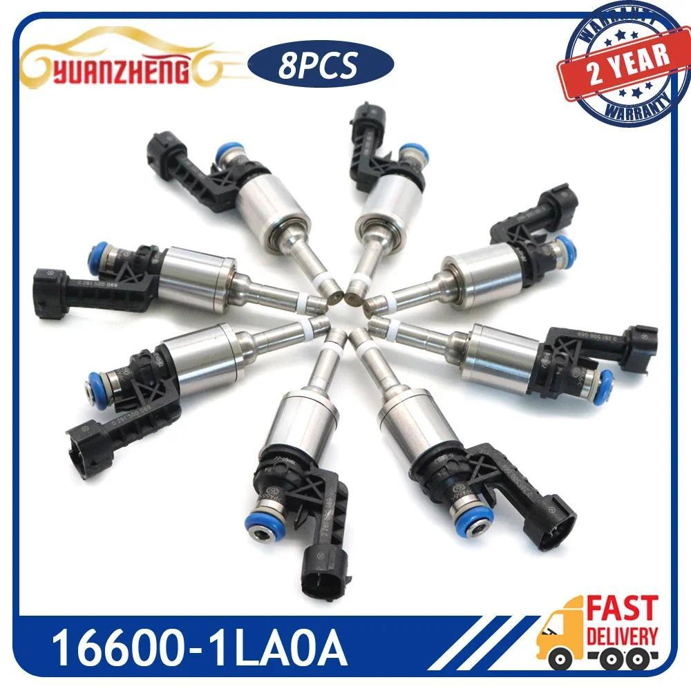 8 ชิ้น/ล็อตรถหัวฉีดน้ํามันเชื้อเพลิงหัวฉีด 1660-1LA0A Fit สําหรับ INFINITI M56 QX56 5.6L 2011 2012 2