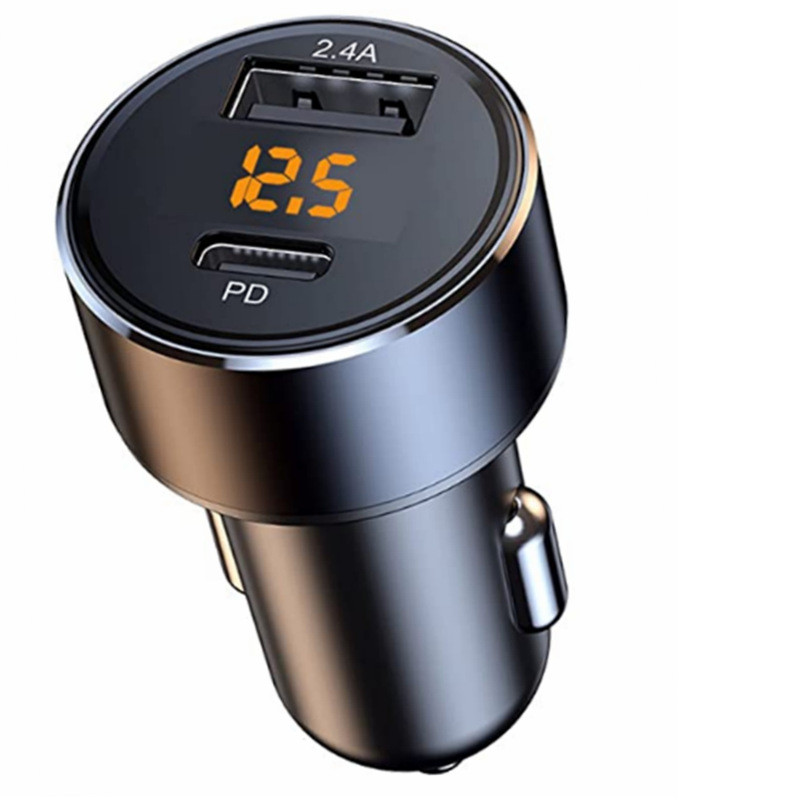 P D18W Car Charger QC30 Fast Charge Car Mobile Phone Charger Car Charger ที่จุดบุหรี่ type-c Car Cha